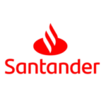 Logo de Santander, banco cuyos trabajadores y familias reciben atención de fisioterapia en Renova Fisioterapia.